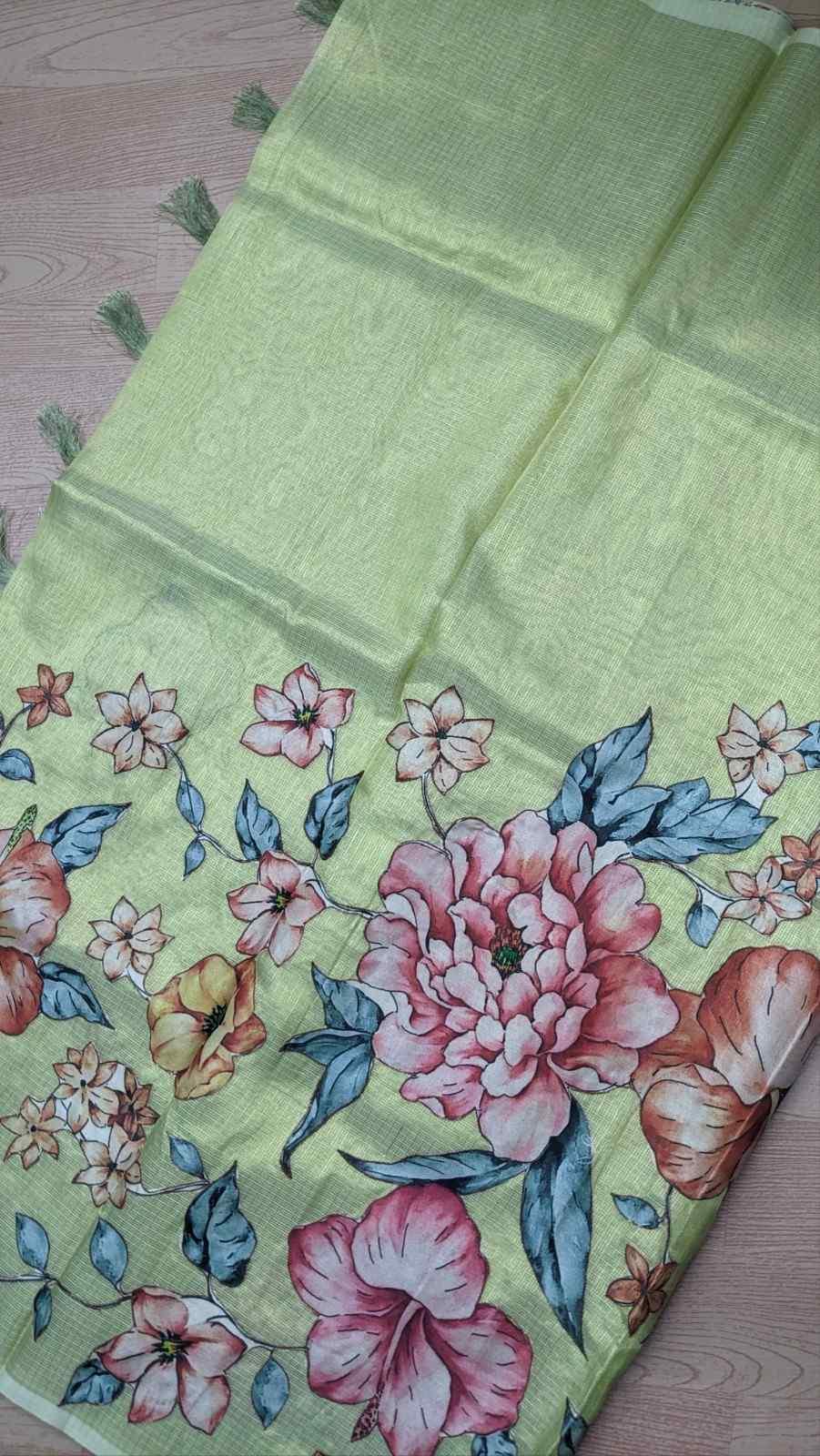 Tissue Applique Saree