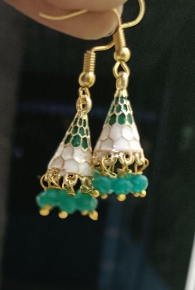 Trendy meenakari jumka  - Jewellery by SK handcraft jewellery 