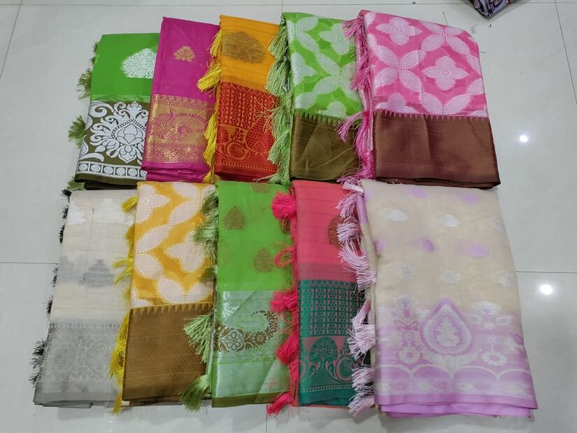 Cotton silk saree - Sarees by Bharathi Sarees collections