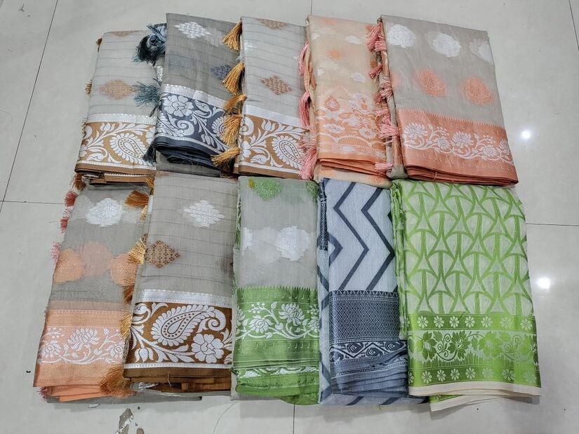 Cotton silk saree - Sarees by Bharathi Sarees collections