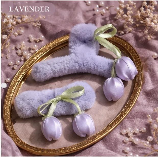 KOREAN FUR HAIR CLAWS COMBO