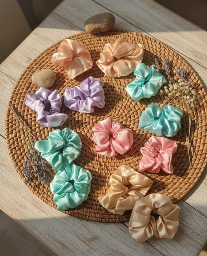 Satin Scrunchies - Jewellery by anu women accessories 
