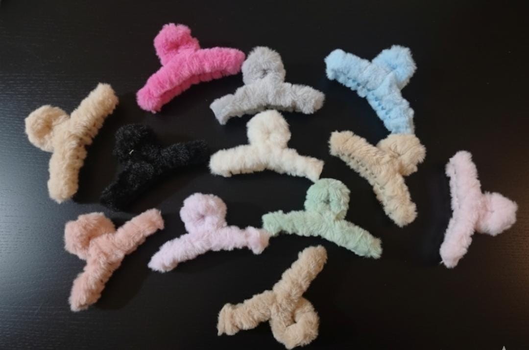 Korean Fur big clutcher hair clip – Jewellery in Kanchipuram