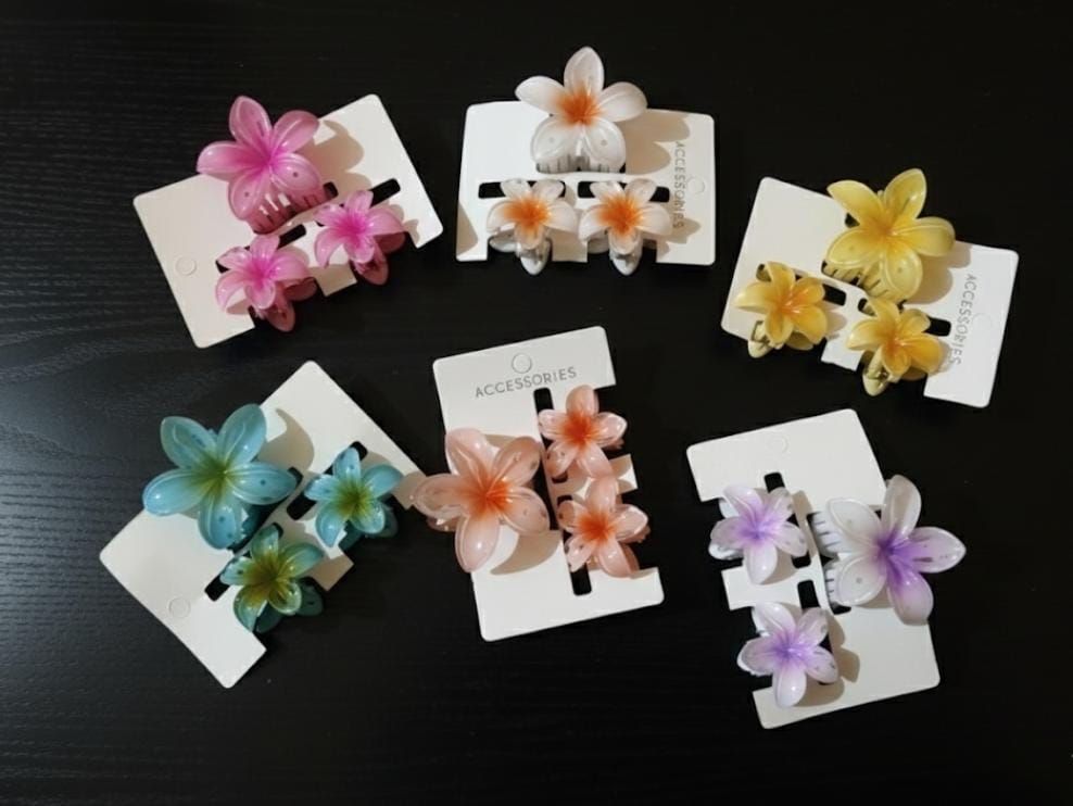 Flower Decorative hair claw clips - Jewellery by anu women accessories 