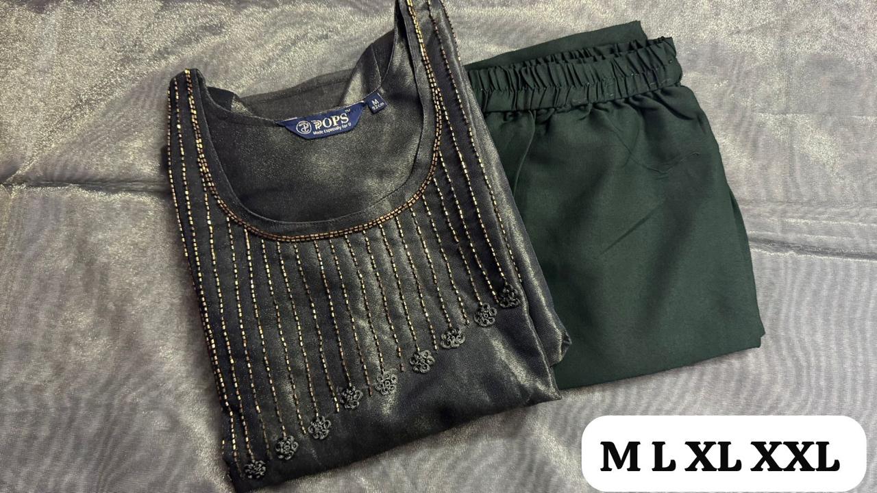 Party Wear Tissue Chudidar Set