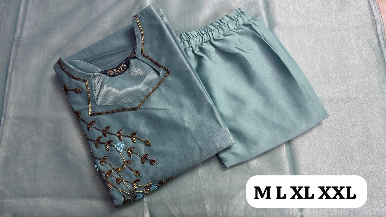 Party Wear Tissue Chudidar Set