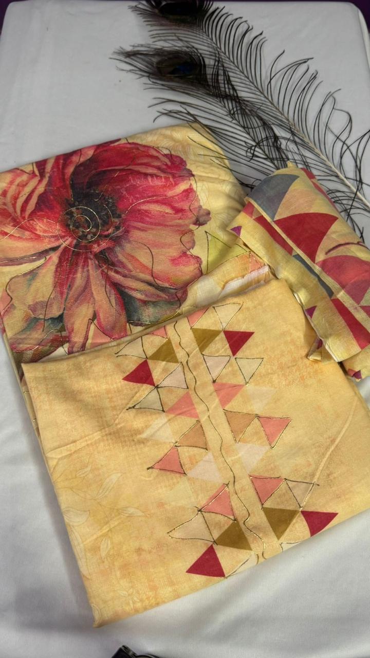 Pure Kashmiri Cotton Chudidhar Material - Womens Wear by The Style Palette 