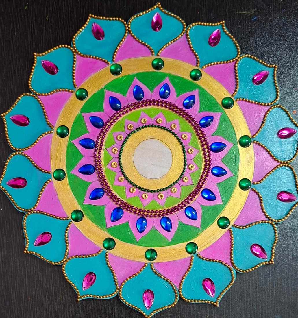 kundan Rangoli  - Handmade Arts and Crafts by kala vridhi arts