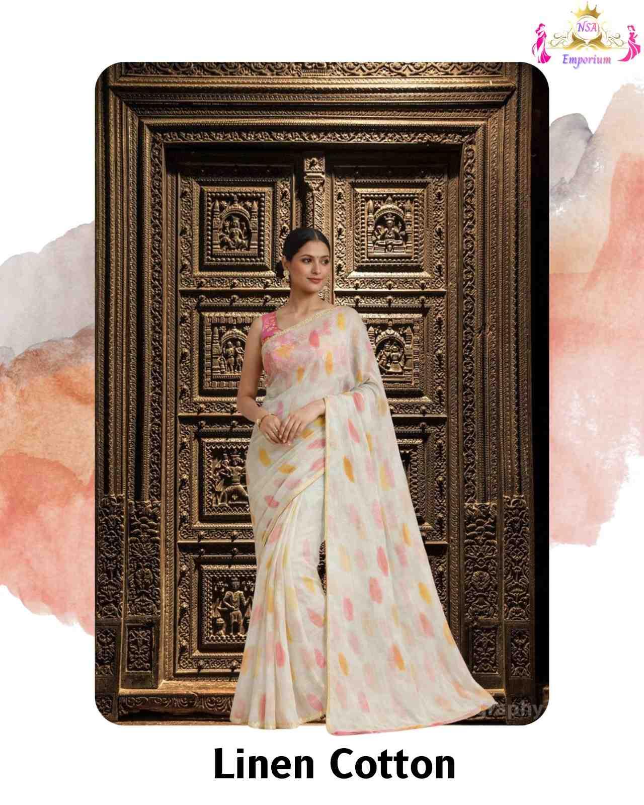 Cut Work Linen – Sarees in Theni