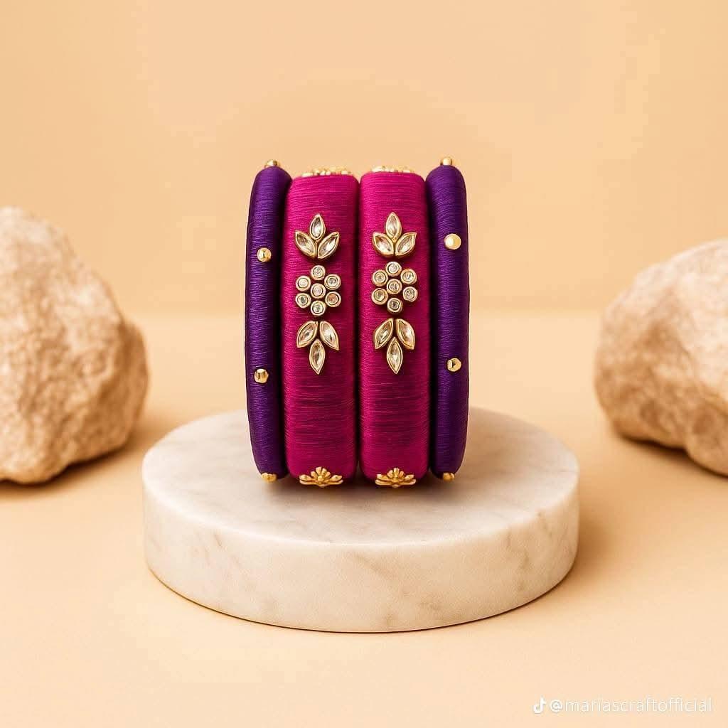 silk thread bangles - Jewellery by Sara Fashion 