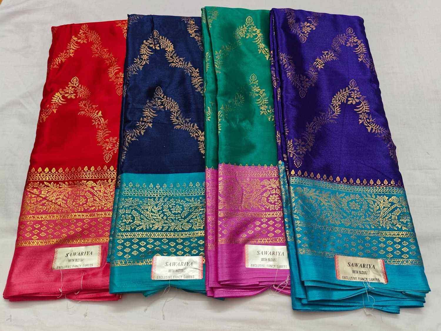 Necklace model trending saree  - Sarees by Mathitrendzz 