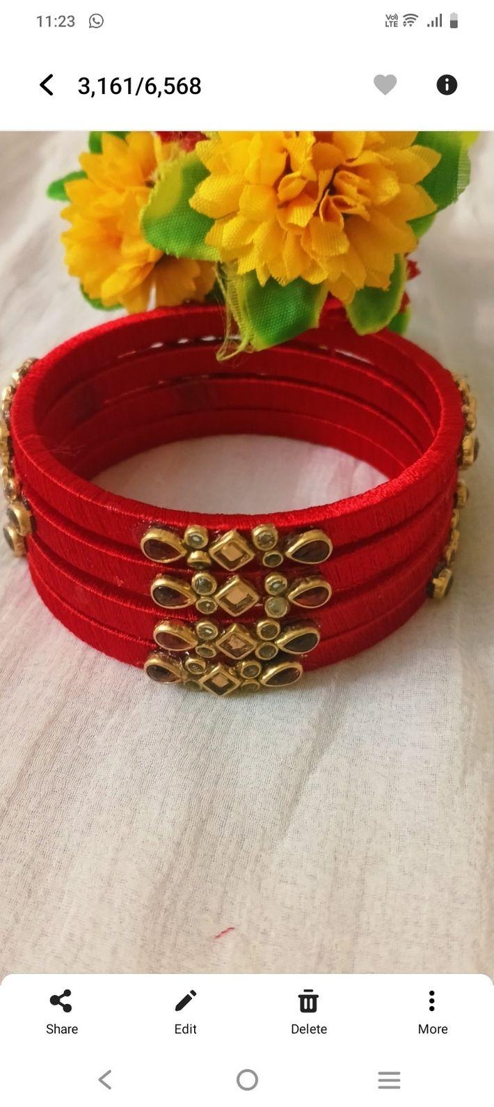 Silk thread bangle  - Jewellery by skm bangles