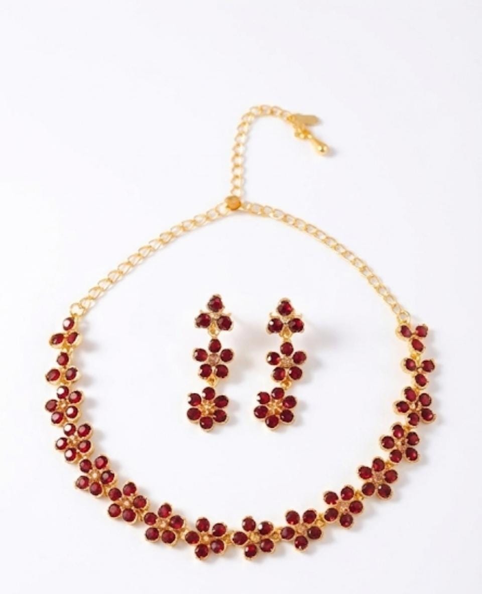  Floral Necklace set - Jewellery by anu women accessories 