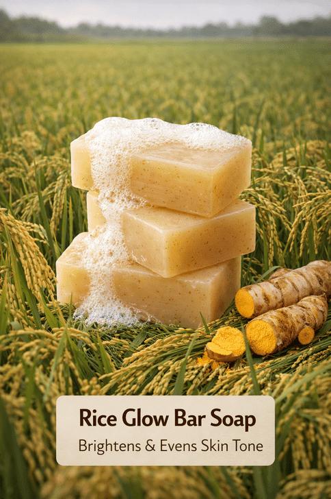 HerbaBliss Rice Glow Soap Bar  Natural Skin