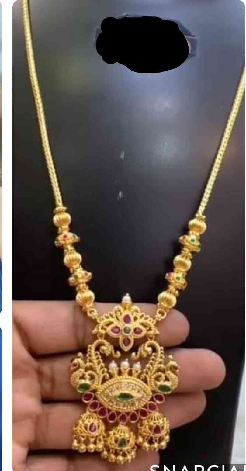 One Gram gold Pendant Chain - Jewellery by Shrikhaa enterprises 