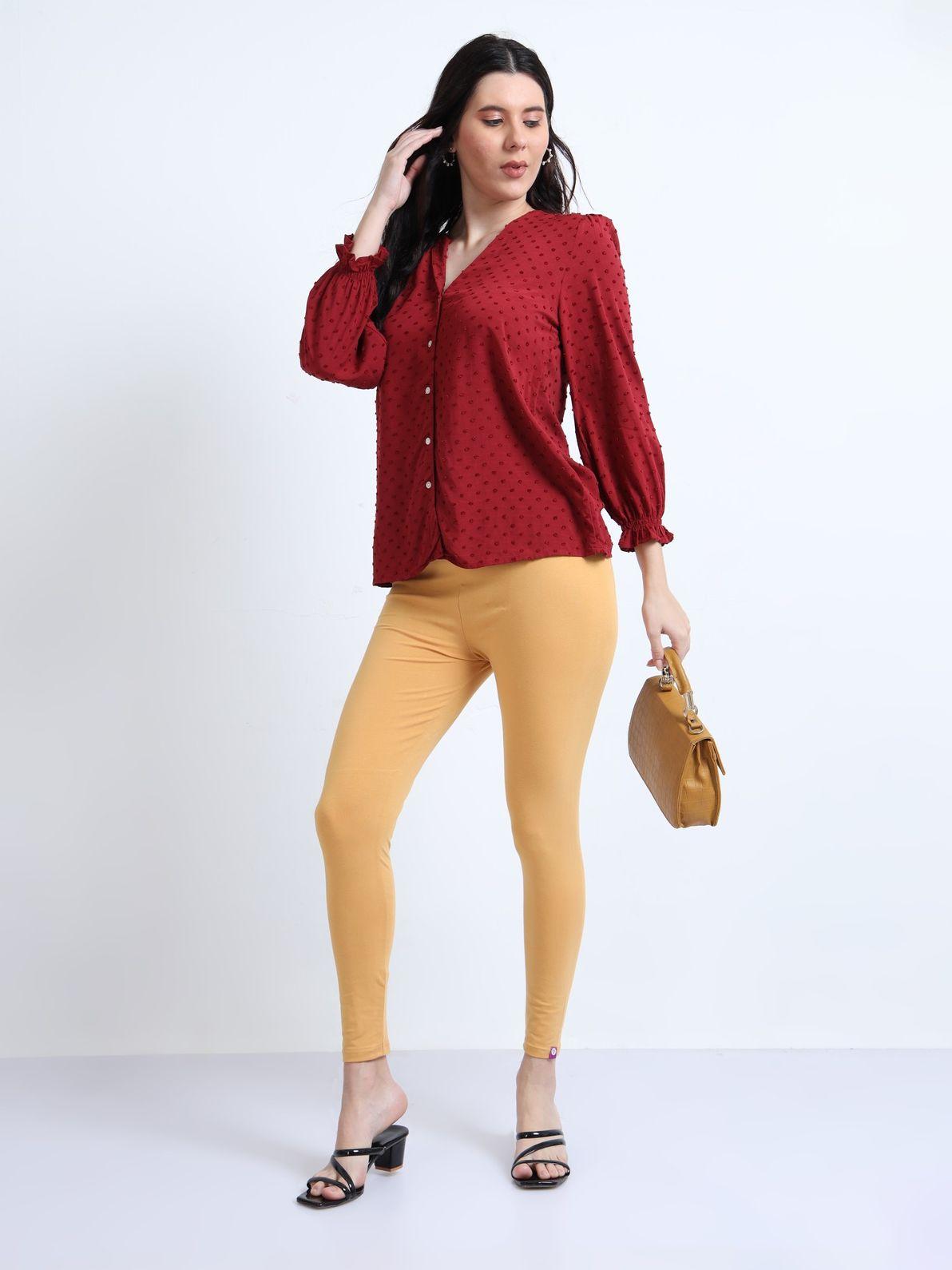 STONEFORTE Ankle length leggings- Chicku