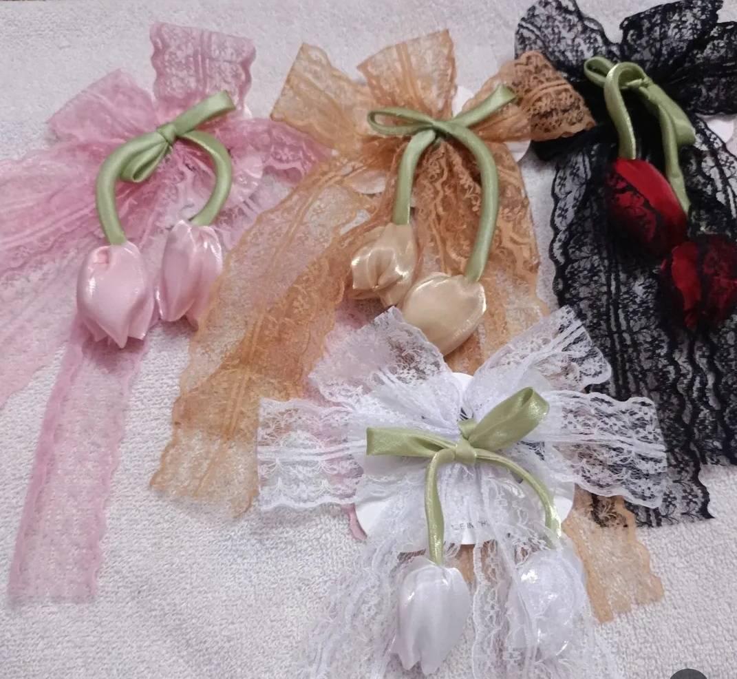 Tulip bow clips - Jewellery by Kittu finds fashion