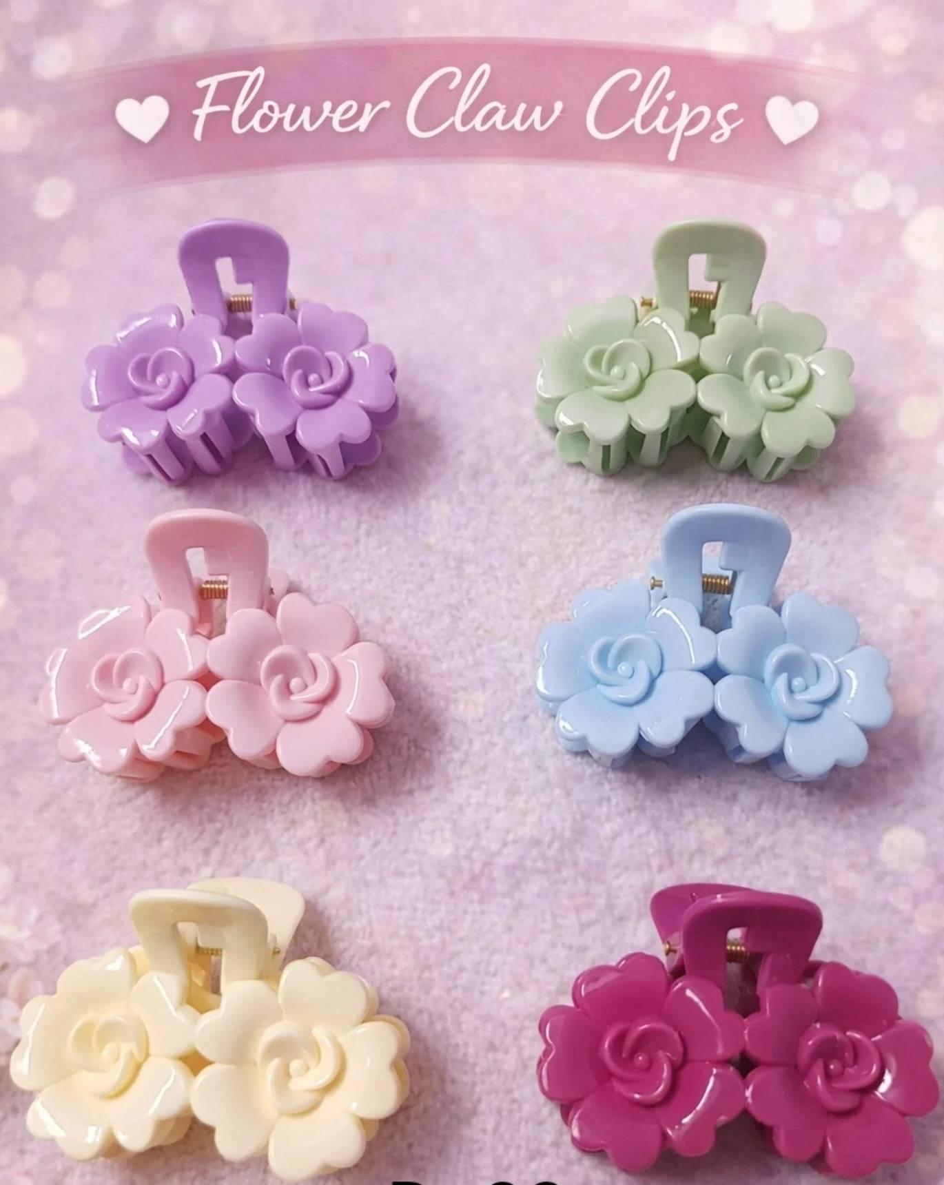 Dual flower claw clips (Medium) - Jewellery by Kittu finds fashion