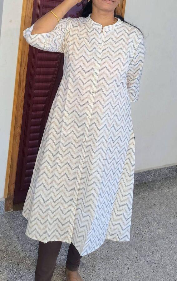 A-Line Cotton Kurti – Womens Wear in Pudukottai