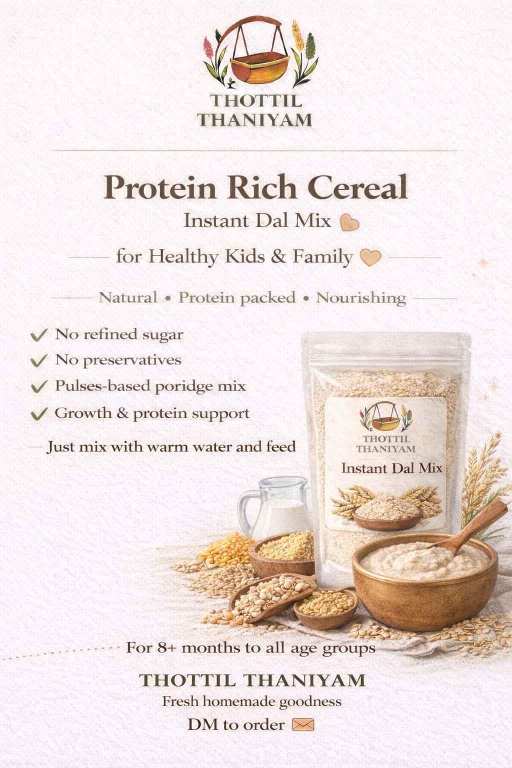 Dal mix  (protein rich cereal) instant – Organic Products in Coimbatore