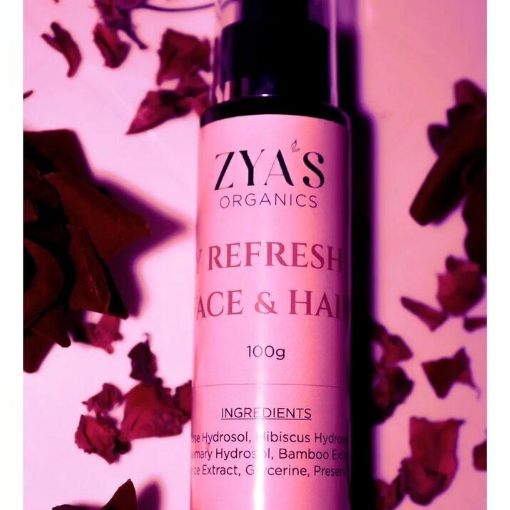 Daily refresh hair and face mist - Organic Products by Zyas organics