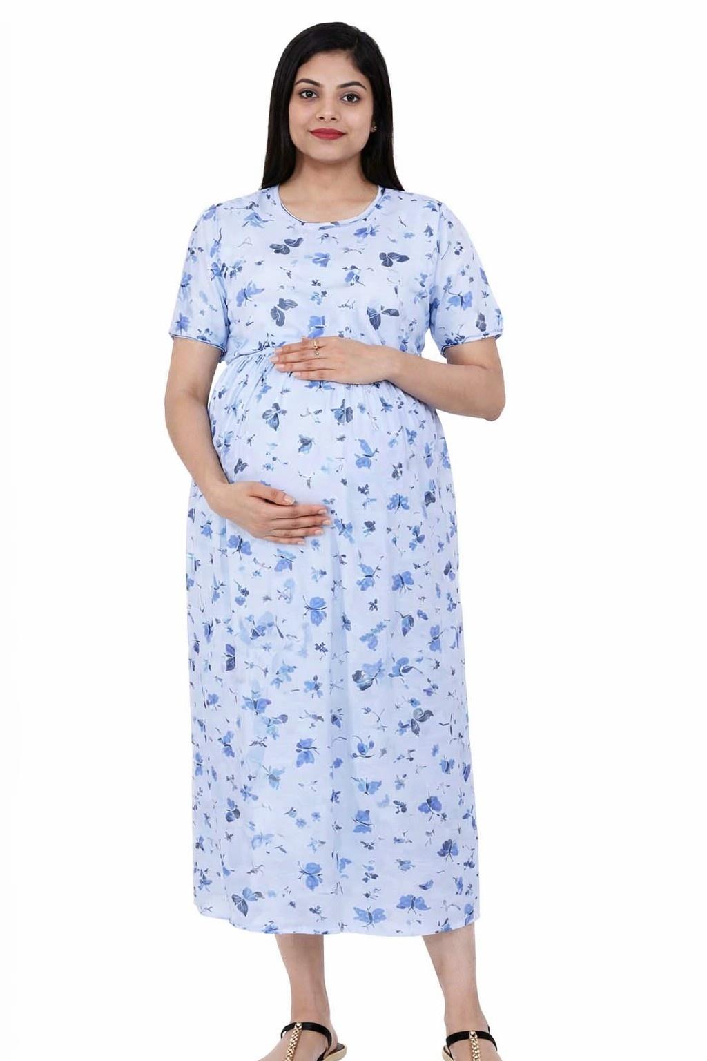 Soft Cotton Maternity/Feeding Gown - Womens Wear by Derak Fashions