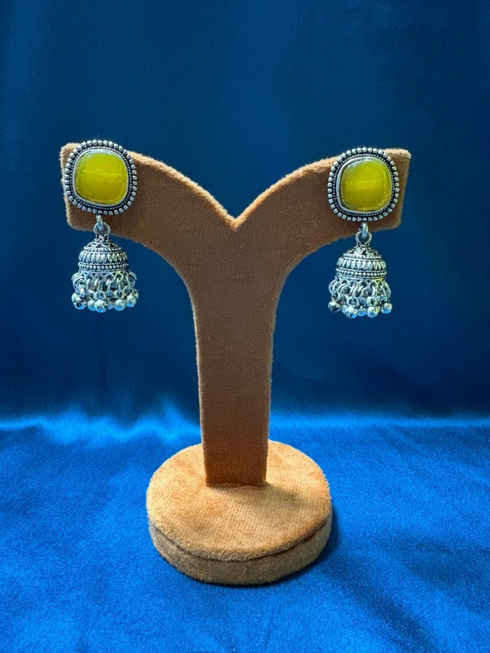Jhumka square yellow  - Others by Thiaâ€™s Boutique