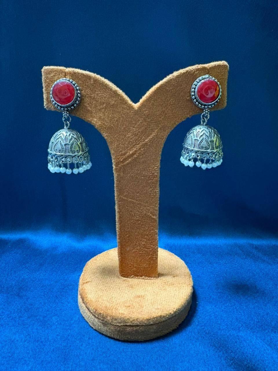 Jhumka circle red  - Others by Thiaâ€™s Boutique