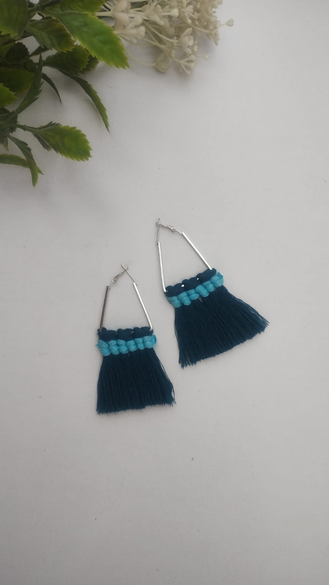 Triangle Macrame Earrings  – Classes in Salem