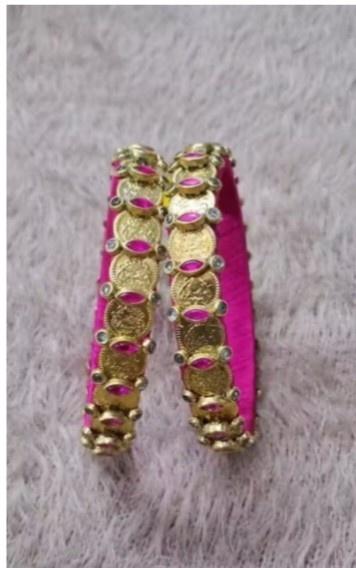 Silkthread coin bangles 