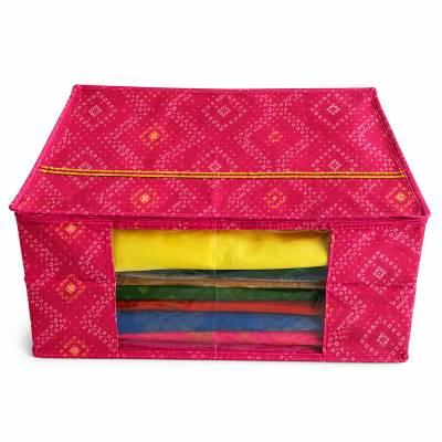 Pink Bandhini Box Saree Cover