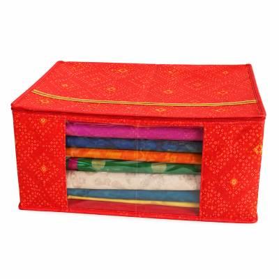 Orange Bandhini Box Saree Cover