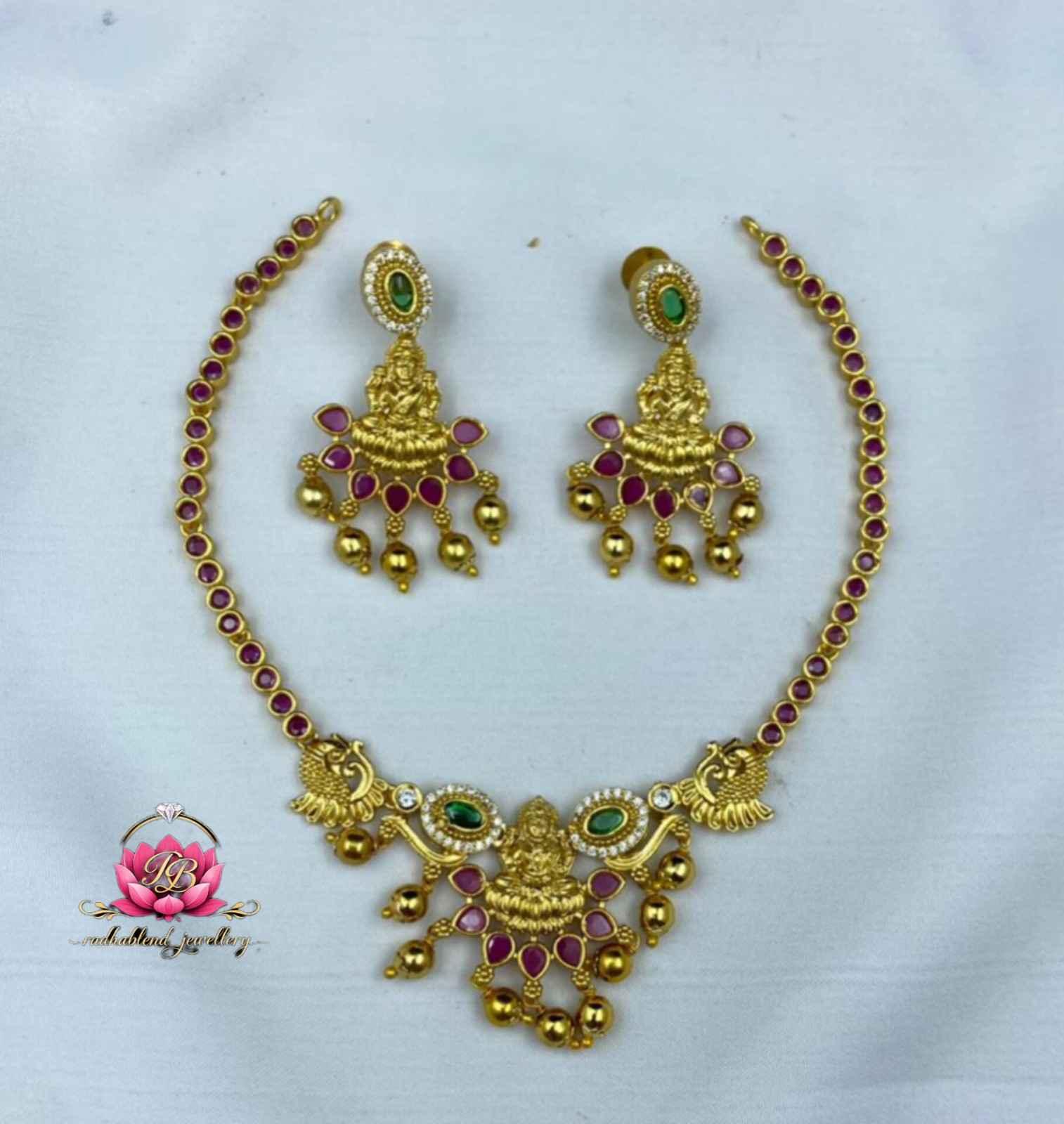 Premium quality Lakshmi design necklace set 