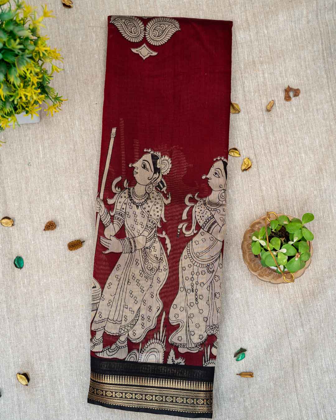 Pen Kalamkari Saree