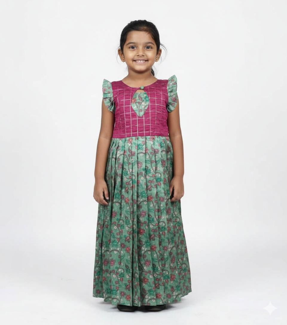 Premium chandhari silk  pleated design ethnic - Kids Clothing by AP FASHION BRAND 