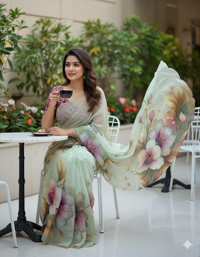 Fancy Soft & smooth Chiffon Saree