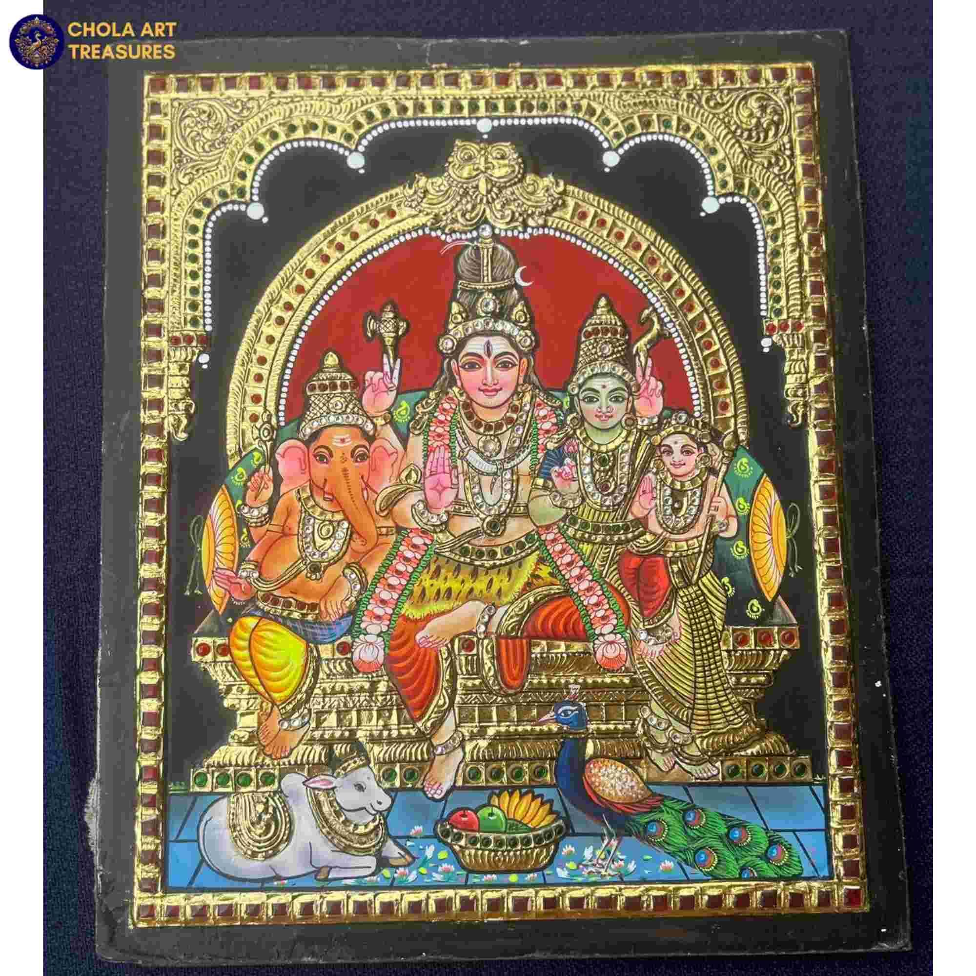 Shivan Family - Handmade Tanjore Arts