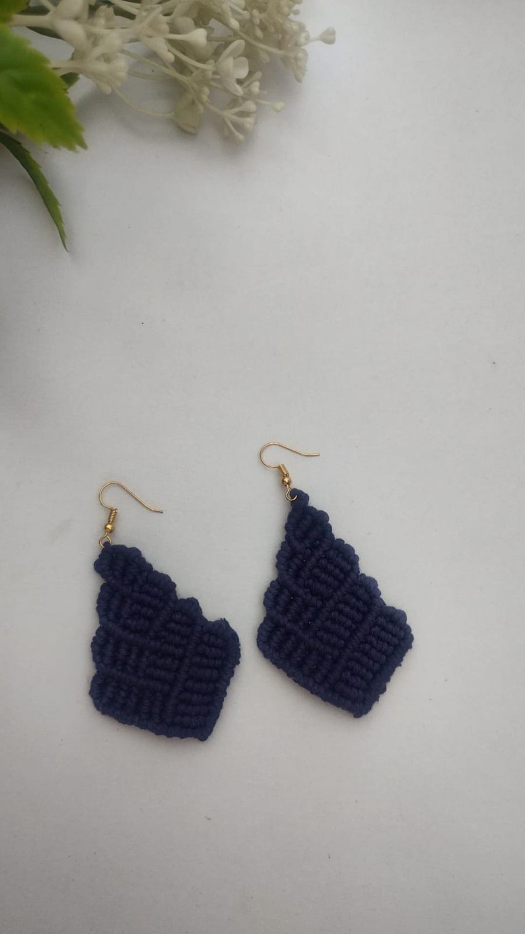 Triangle Macrame Earrings  – Classes in Salem