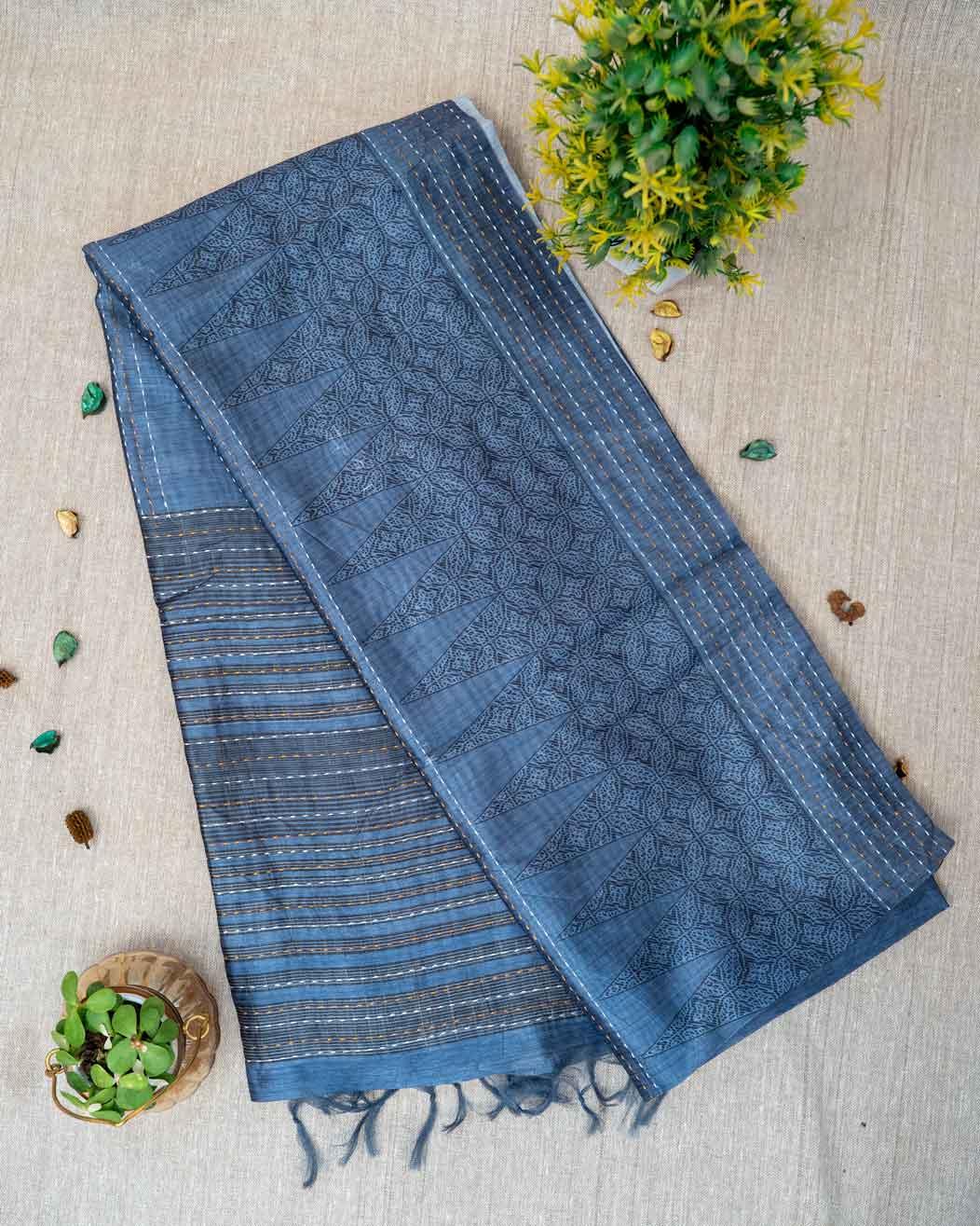 Fancy Saree with Kantha work – Sarees in Coimbatore 